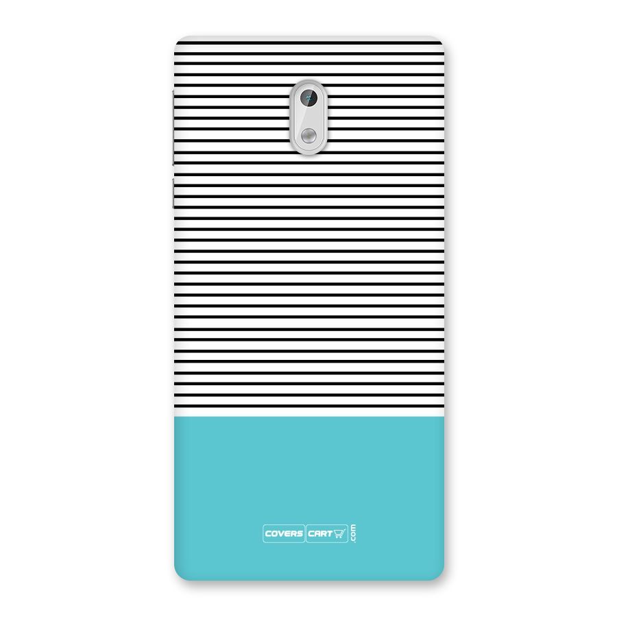 Deep Sky Blue Stripes Back Case for Nokia 3