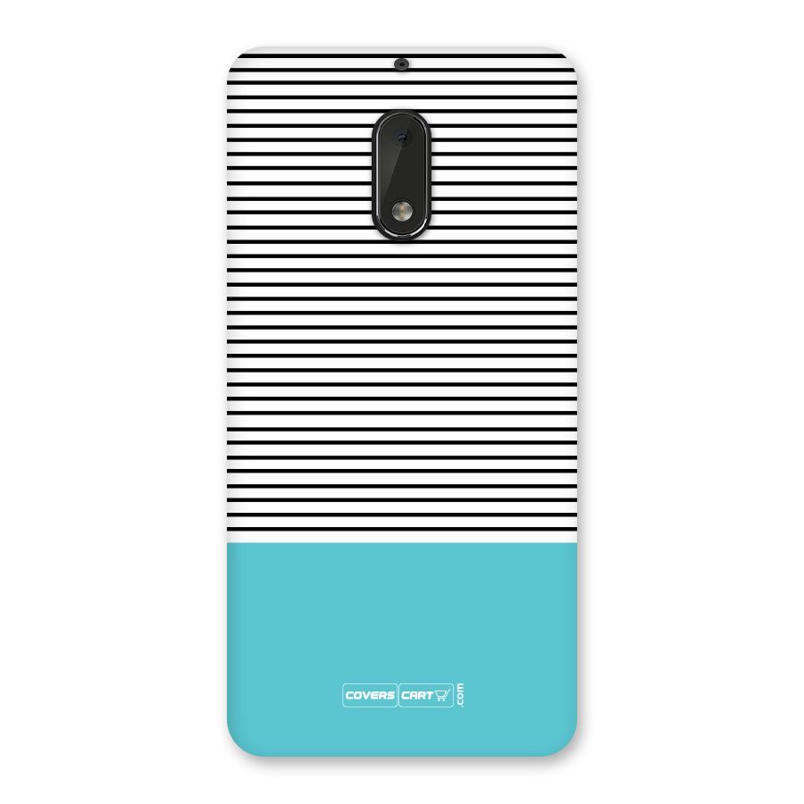 Deep Sky Blue Stripes Back Case for Nokia 6