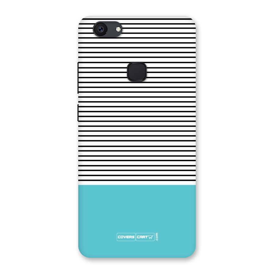 Deep Sky Blue Stripes Back Case for Vivo V7 Plus