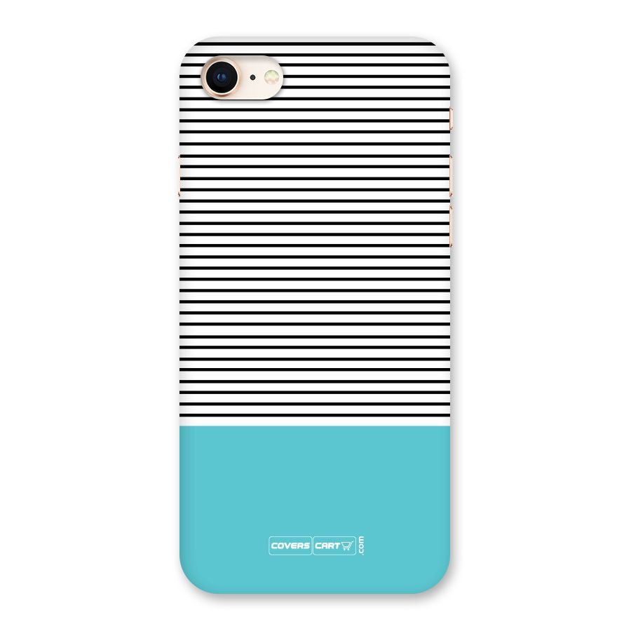 Deep Sky Blue Stripes Back Case for iPhone 8