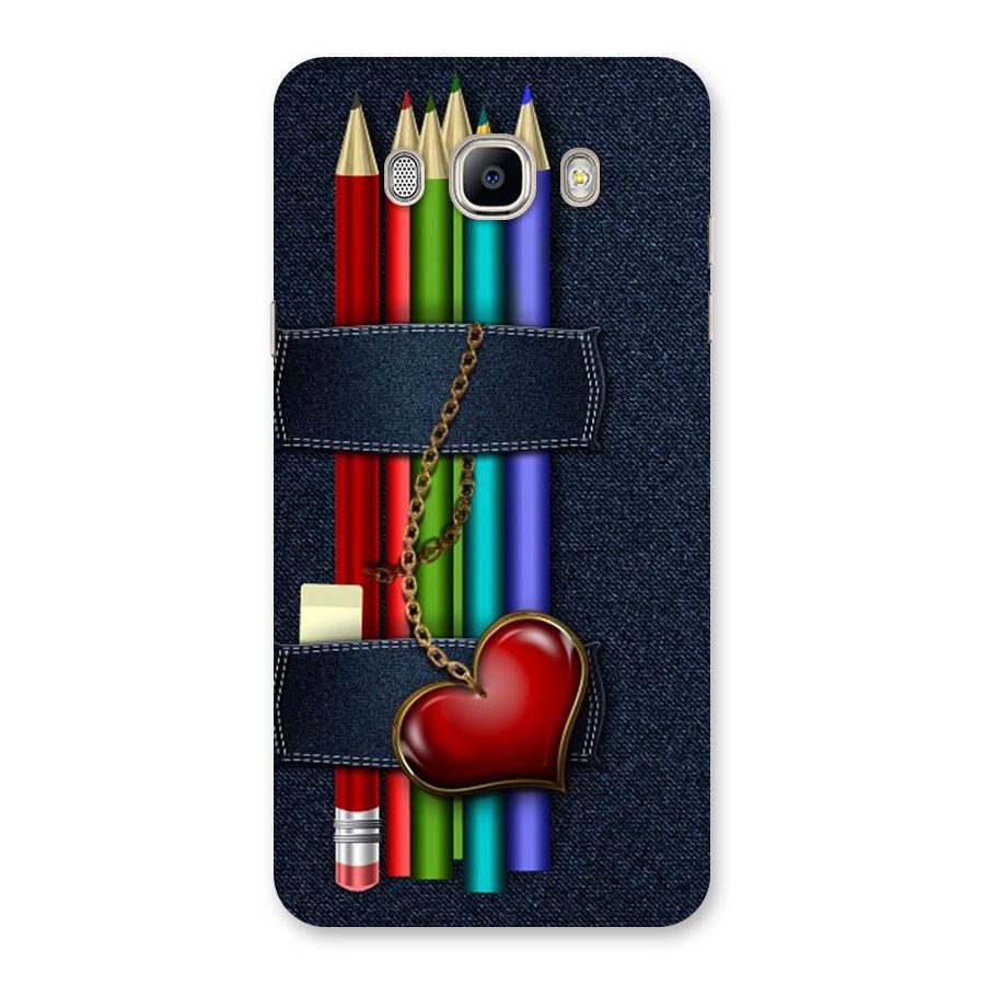 Denim Colorful Pencils Back Case for Galaxy On8