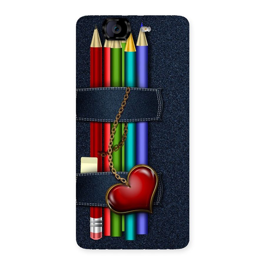 Denim Colorful Pencils Back Case for Canvas Knight A350
