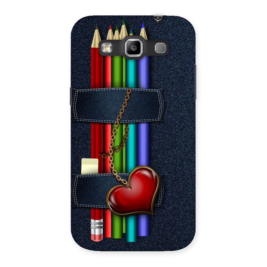 Denim Colorful Pencils Back Case for Galaxy Grand Quattro