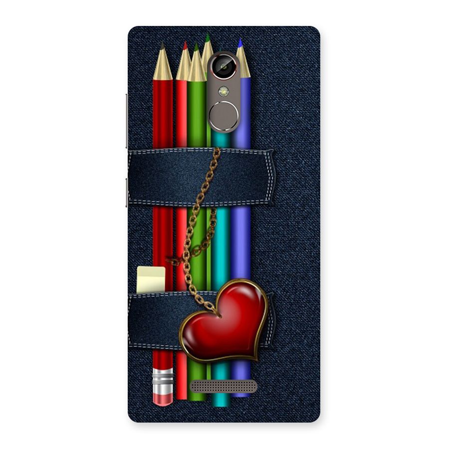 Denim Colorful Pencils Back Case for Gionee S6s