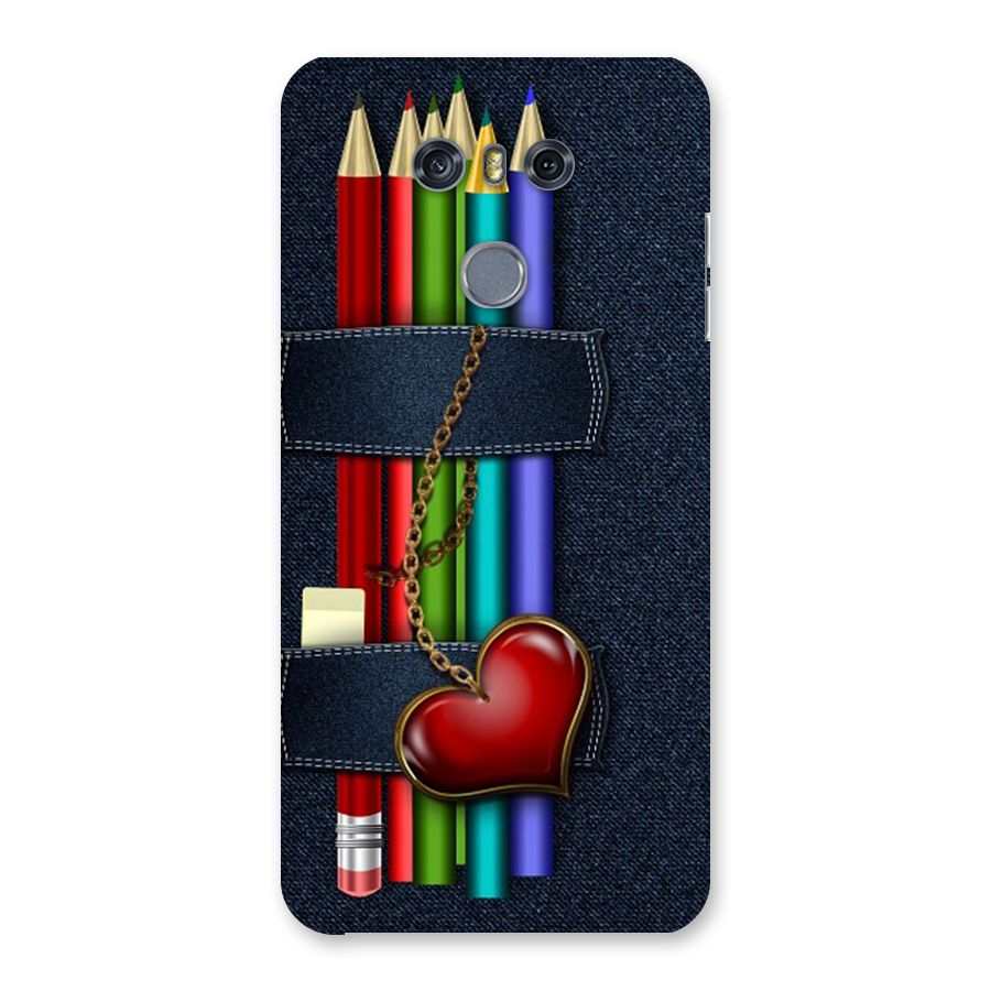 Denim Colorful Pencils Back Case for LG G6