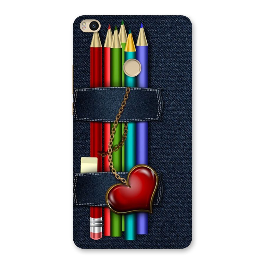 Denim Colorful Pencils Back Case for Mi Max 2
