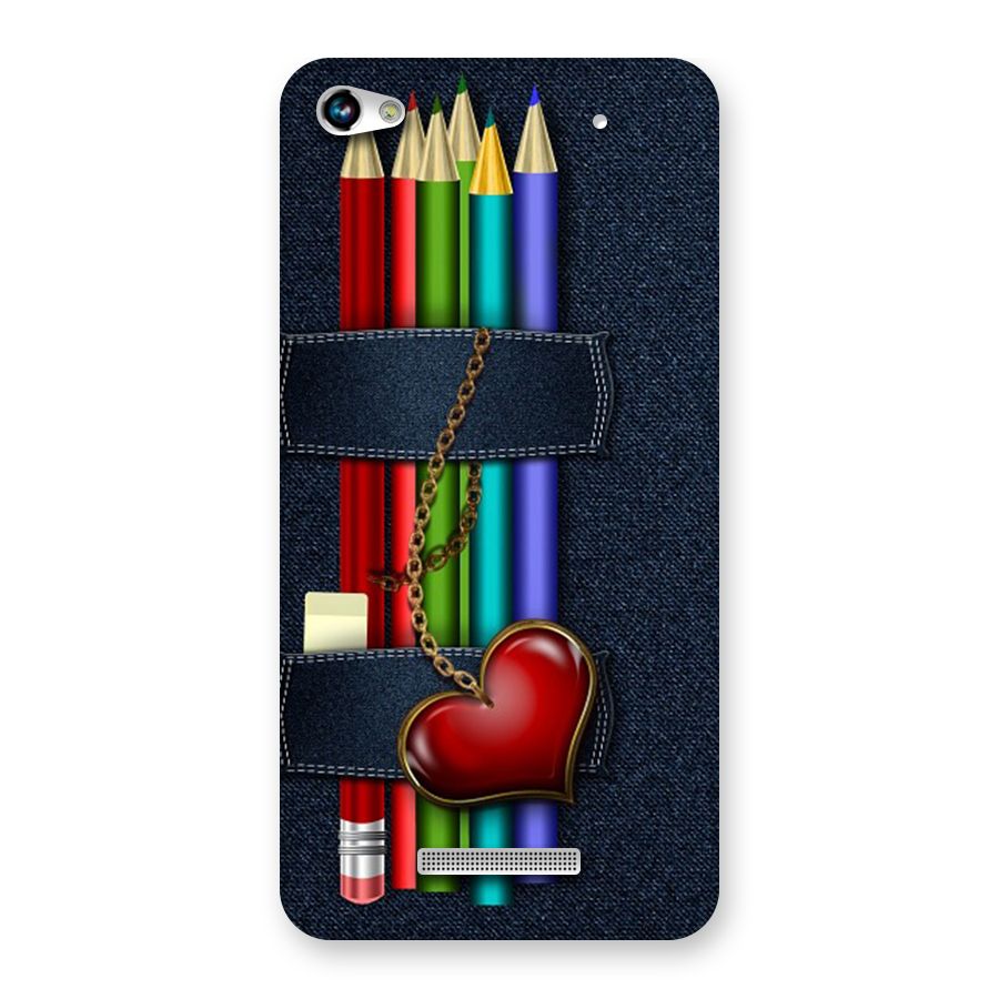 Denim Colorful Pencils Back Case for Micromax Hue 2