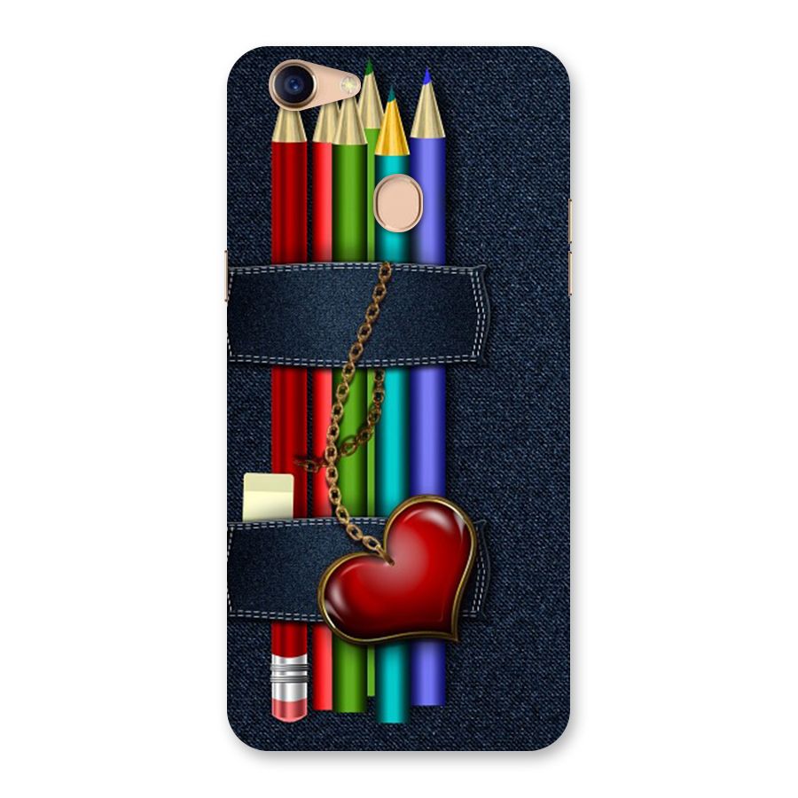 Denim Colorful Pencils Back Case for Oppo F5