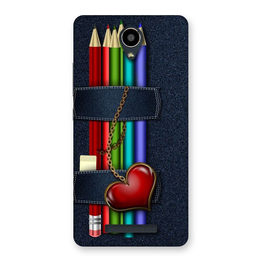 Denim Colorful Pencils Back Case for Redmi Note 2
