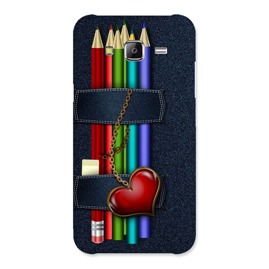 Denim Colorful Pencils Back Case for Samsung Galaxy J5