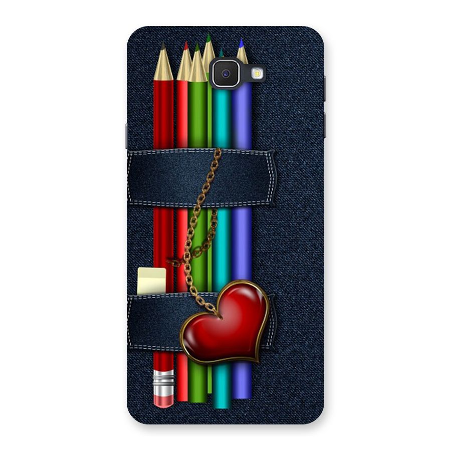 Denim Colorful Pencils Back Case for Samsung Galaxy J7 Prime
