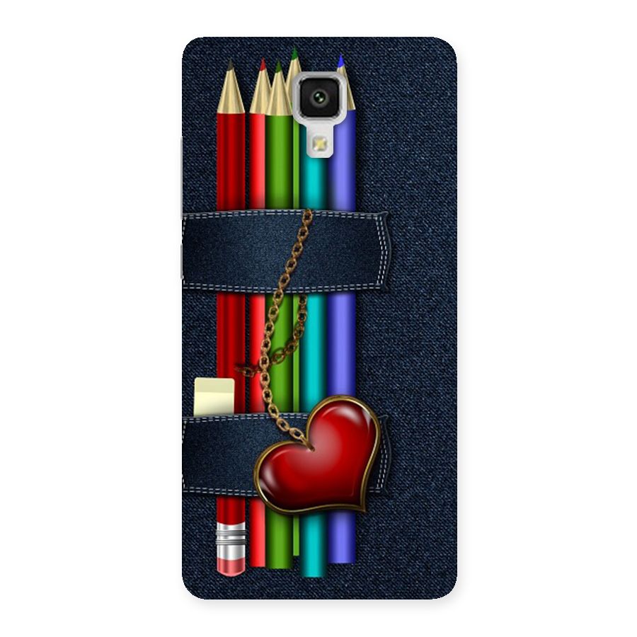 Denim Colorful Pencils Back Case for Xiaomi Mi 4