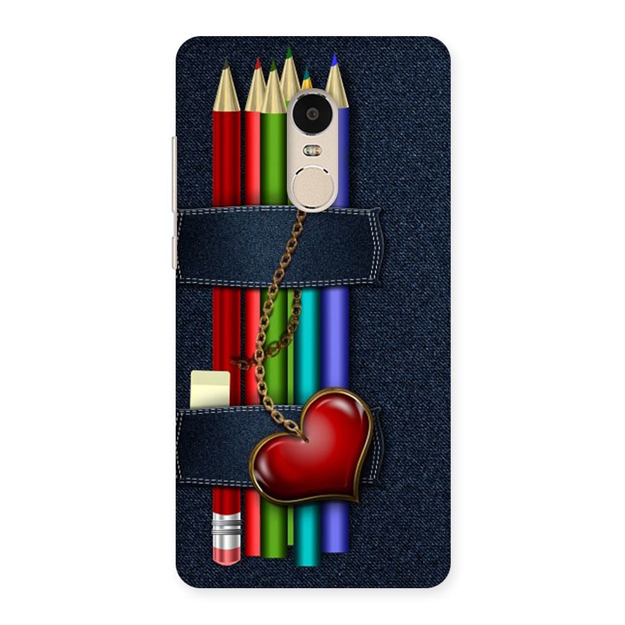 Denim Colorful Pencils Back Case for Xiaomi Redmi Note 4