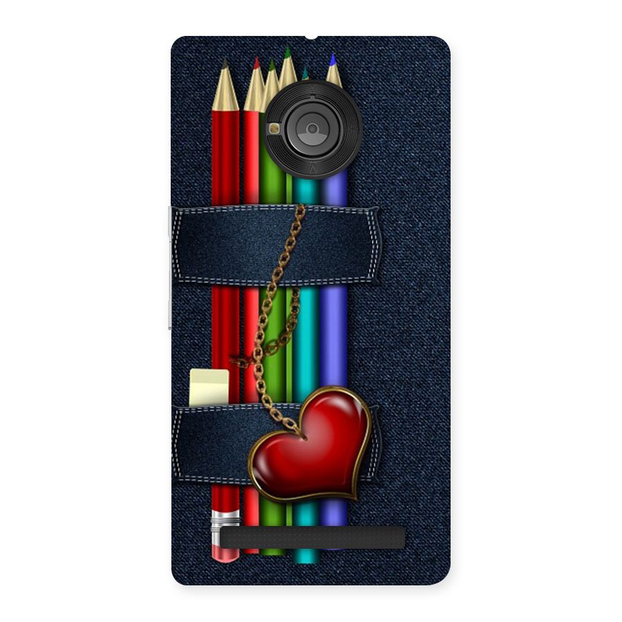 Denim Colorful Pencils Back Case for Yu Yunique