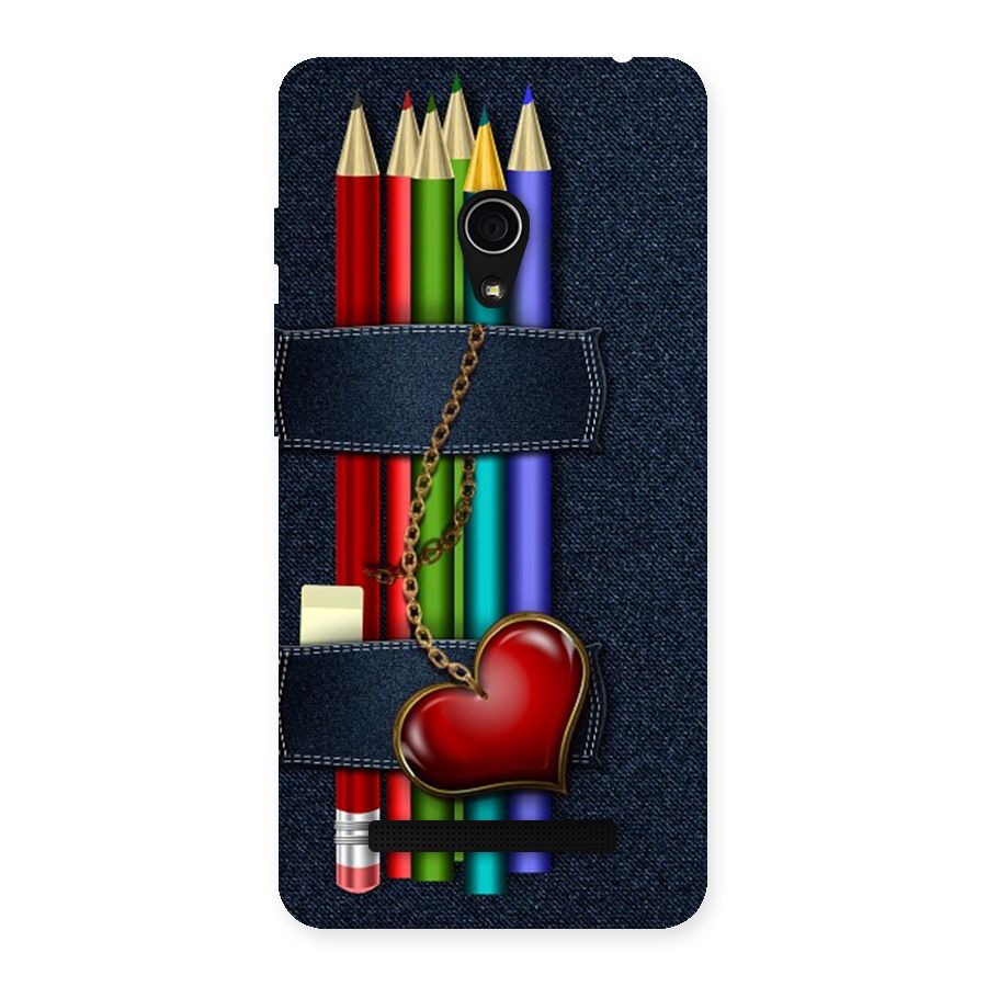 Denim Colorful Pencils Back Case for Zenfone 5