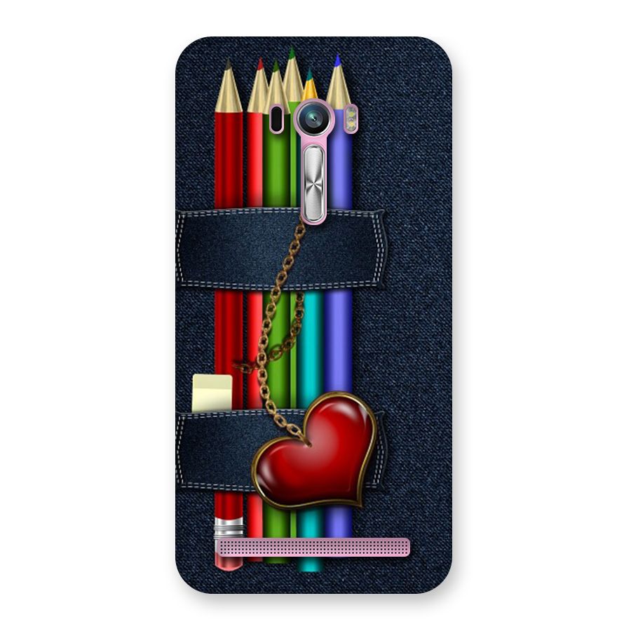 Denim Colorful Pencils Back Case for Zenfone Selfie