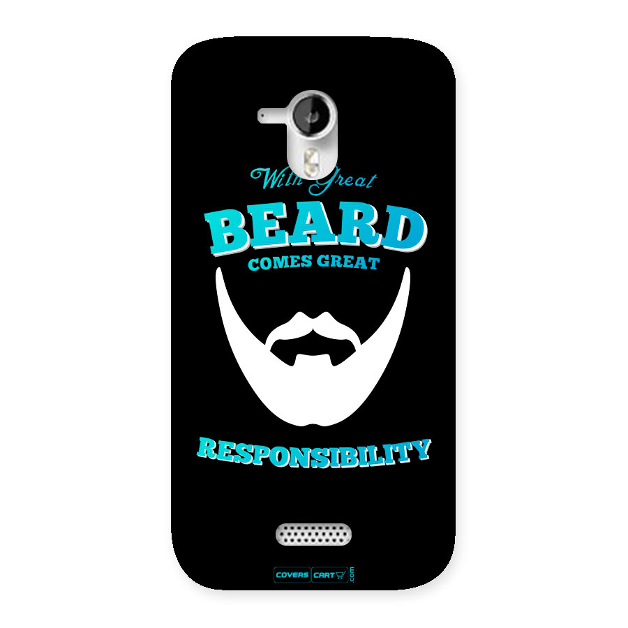 Dense Beard Back Case for Micromax Canvas HD A116