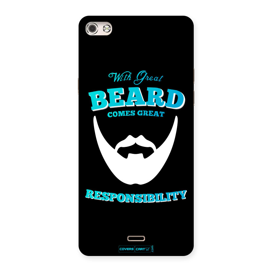Dense Beard Back Case for Micromax Canvas Silver 5