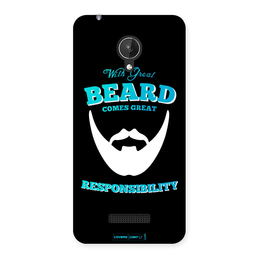 Dense Beard Back Case for Micromax Canvas Spark Q380