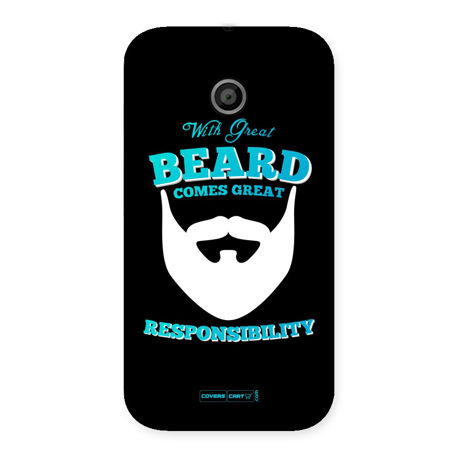 Dense Beard Back Case for Moto E