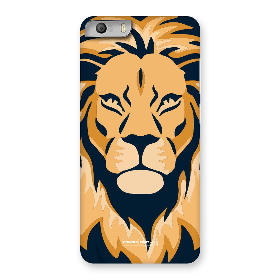 Designer Lion Back Case for Canvas Knight 2