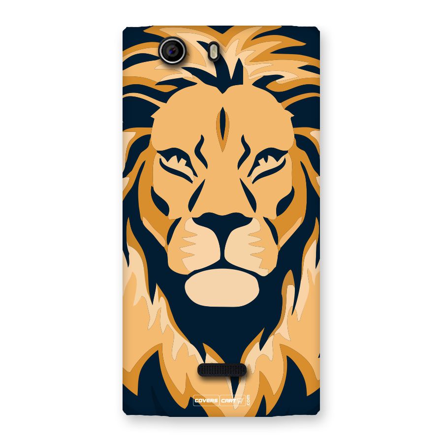 Designer Lion Back Case for Canvas Nitro 2