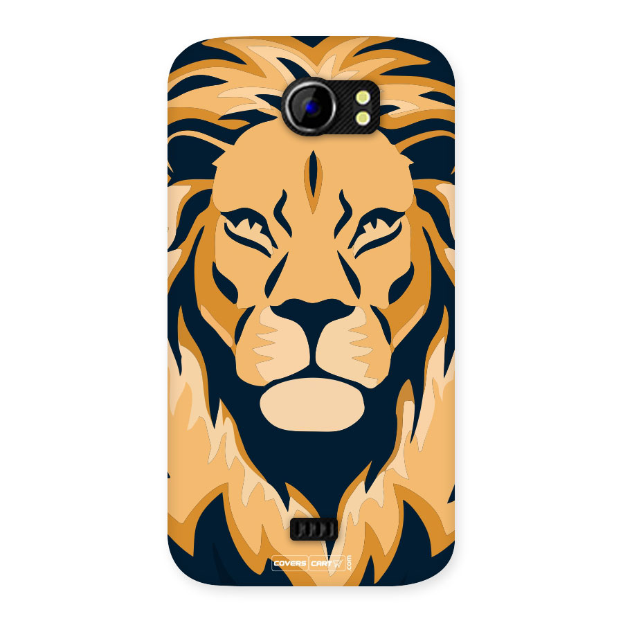 Designer Lion Back Case for Micromax Canvas 2 A110