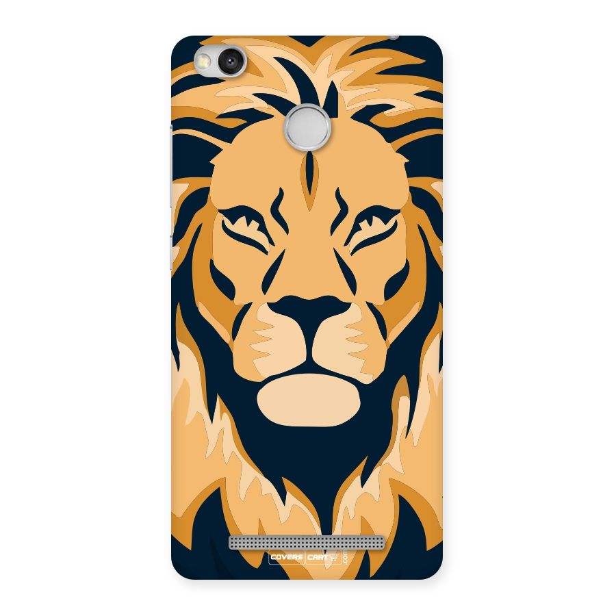 Designer Lion Back Case for Redmi 3S Prime