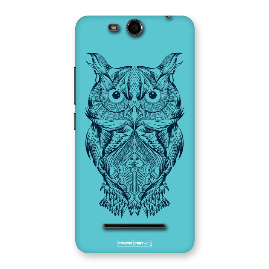 Designer Owl Back Case for Canvas Juice 3