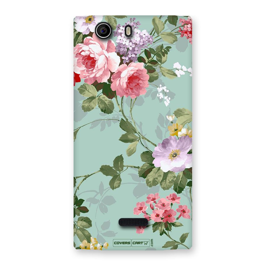 Desinger Floral Back Case for Canvas Nitro 2