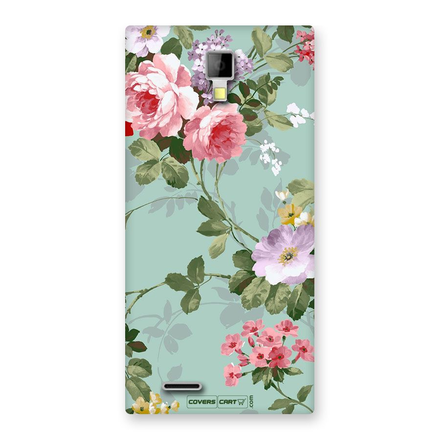 Desinger Floral Back Case for Canvas Xpress