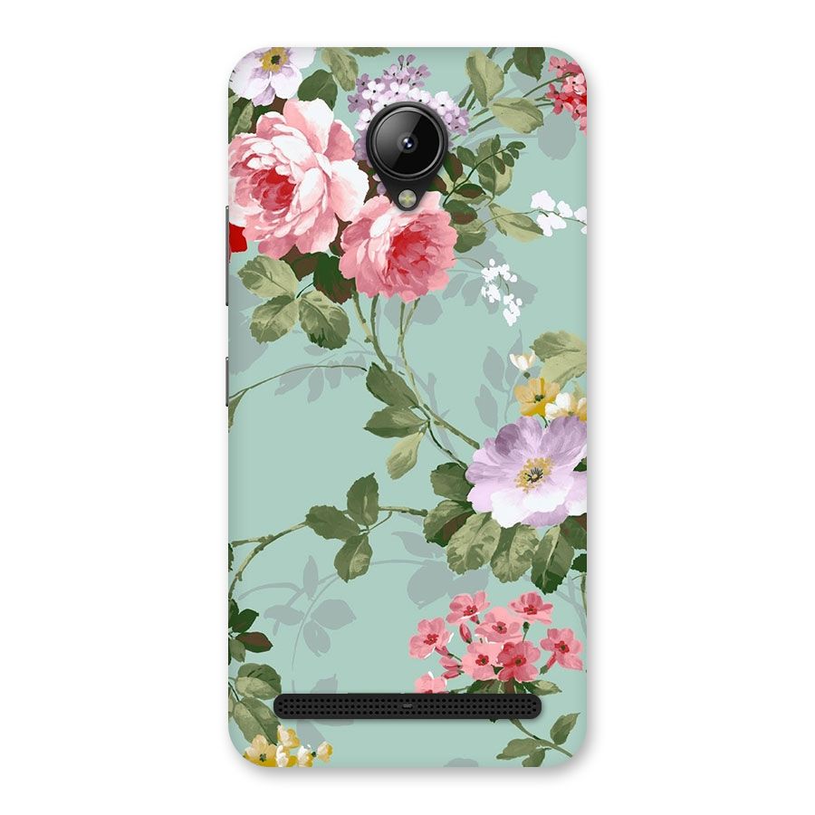 Desinger Floral Back Case for Lenovo C2