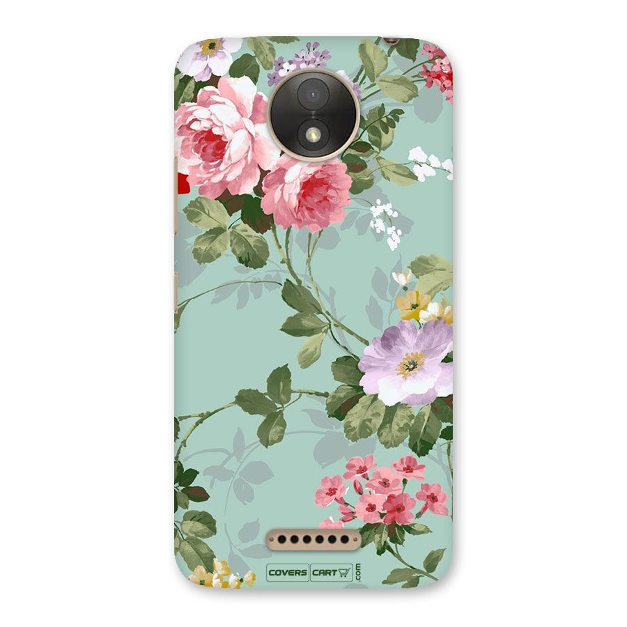 Desinger Floral Back Case for Moto C Plus