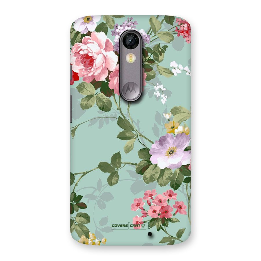 Desinger Floral Back Case for Moto X Force
