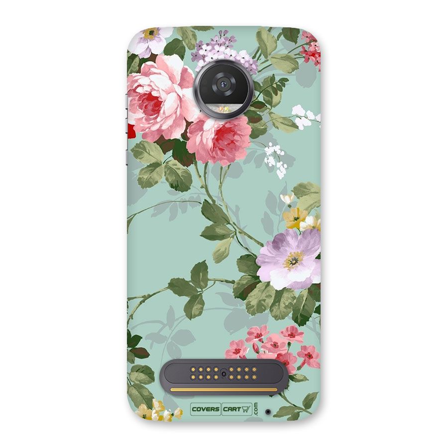 Desinger Floral Back Case for Moto Z2 Play