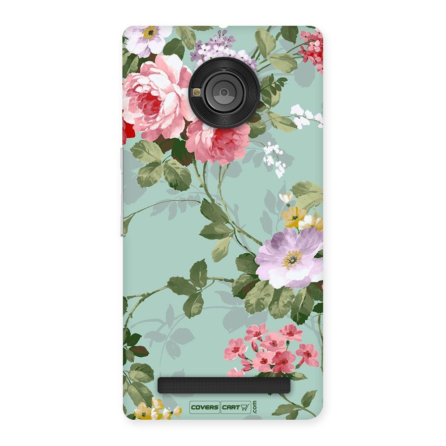Desinger Floral Back Case for YU Yunique