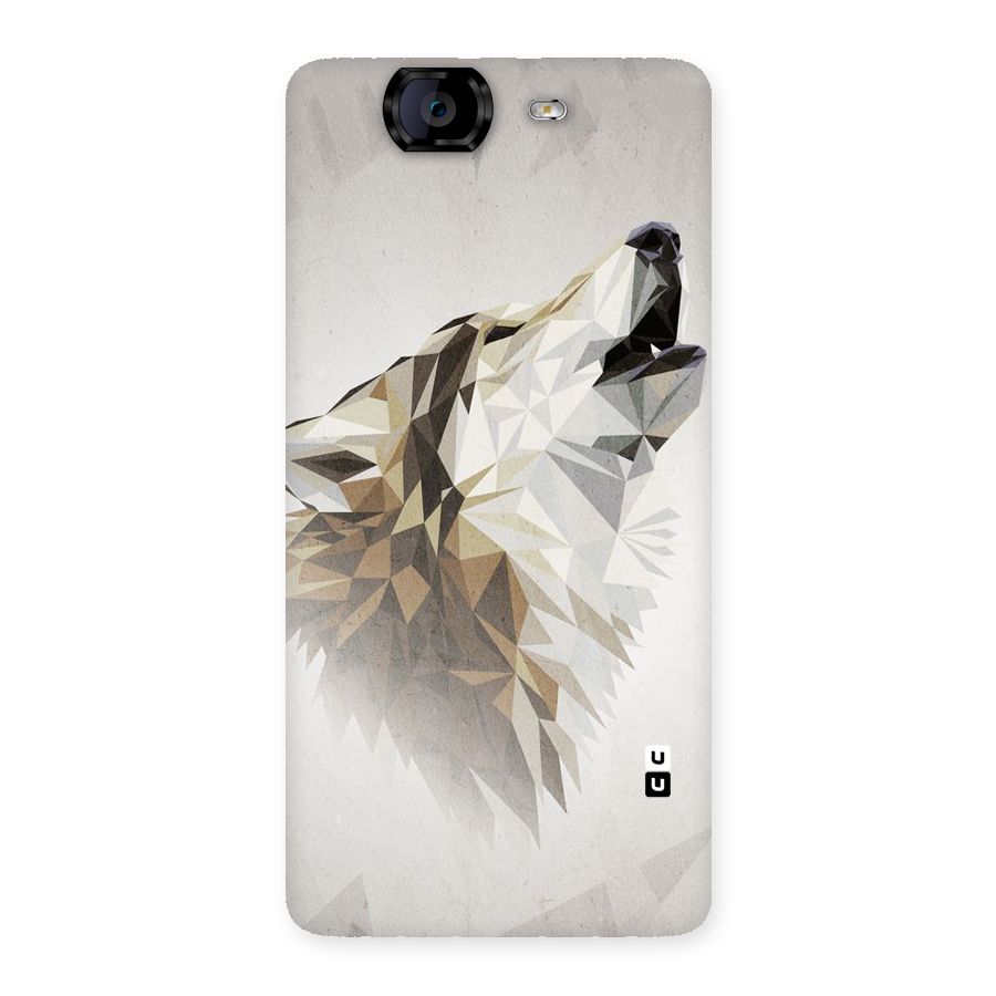 Diamond Wolf Back Case for Canvas Knight A350