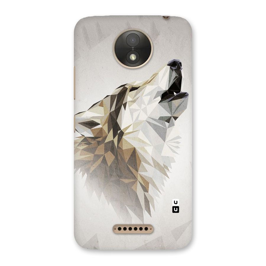 Diamond Wolf Back Case for Moto C Plus