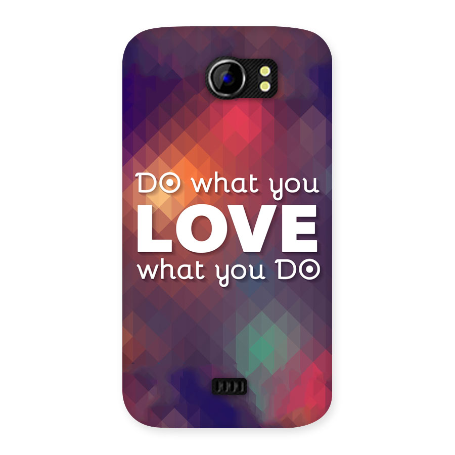 Do What You Love Back Case for Micromax Canvas 2 A110