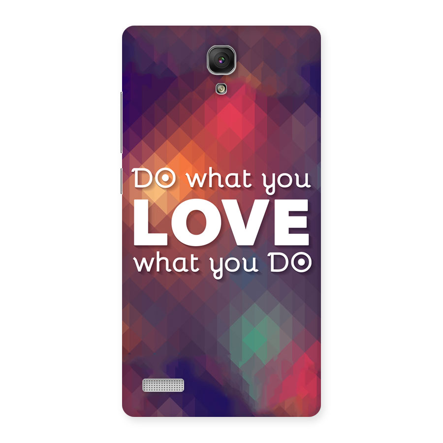 Do What You Love Back Case for Redmi Note