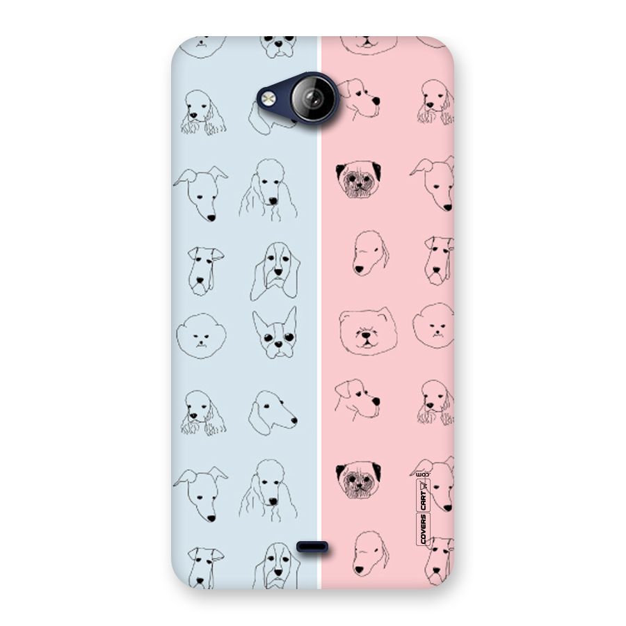 Dog Cat And Cow Back Case for Canvas Play Q355