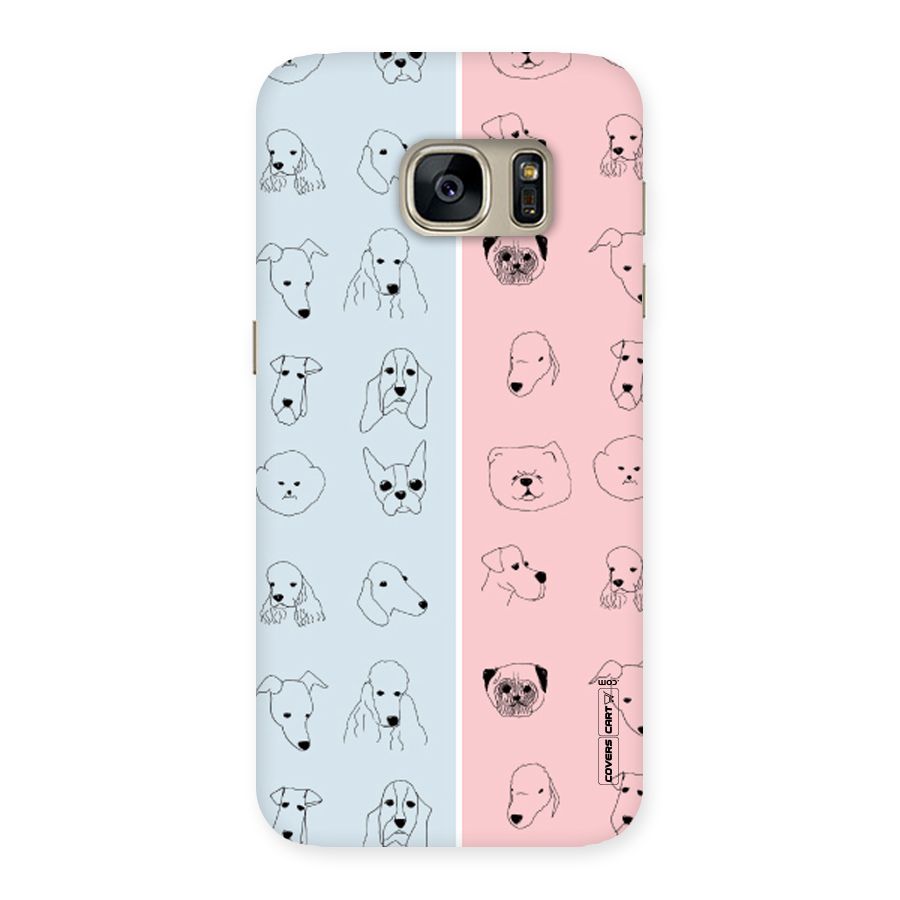 Dog Cat And Cow Back Case for Galaxy S7