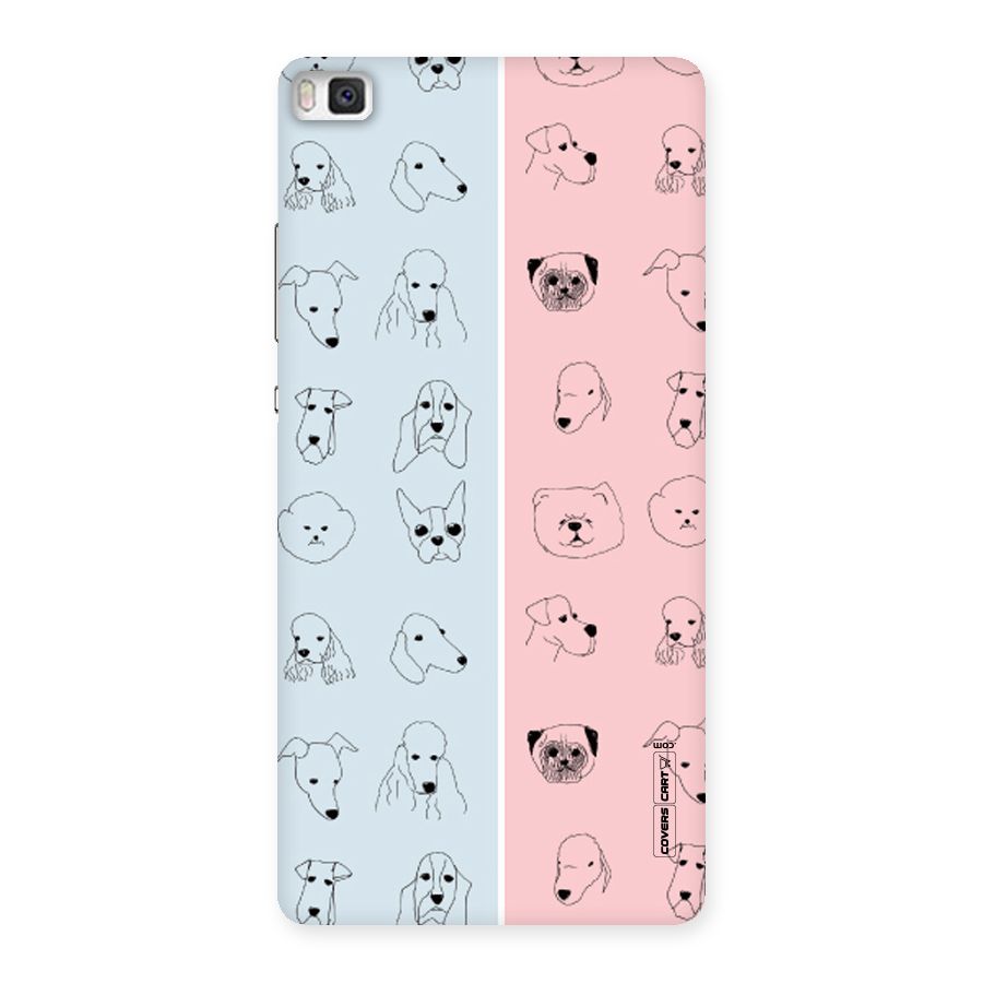 Dog Cat And Cow Back Case for Huawei P8