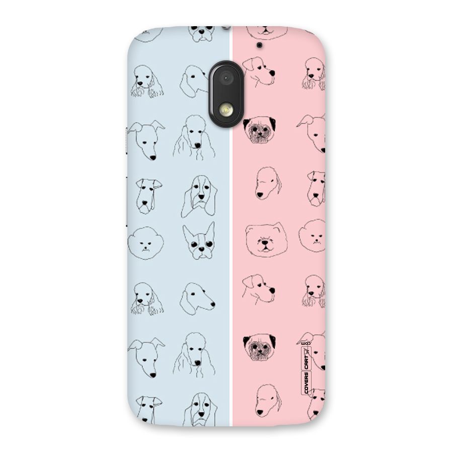 Dog Cat And Cow Back Case for Moto E3 Power