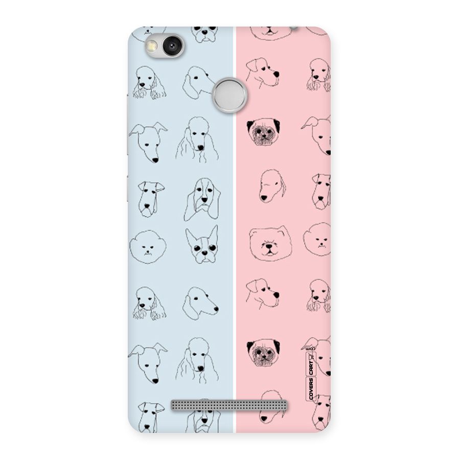 Dog Cat And Cow Back Case for Redmi 3S Prime