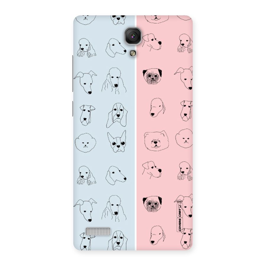 Dog Cat And Cow Back Case for Redmi Note