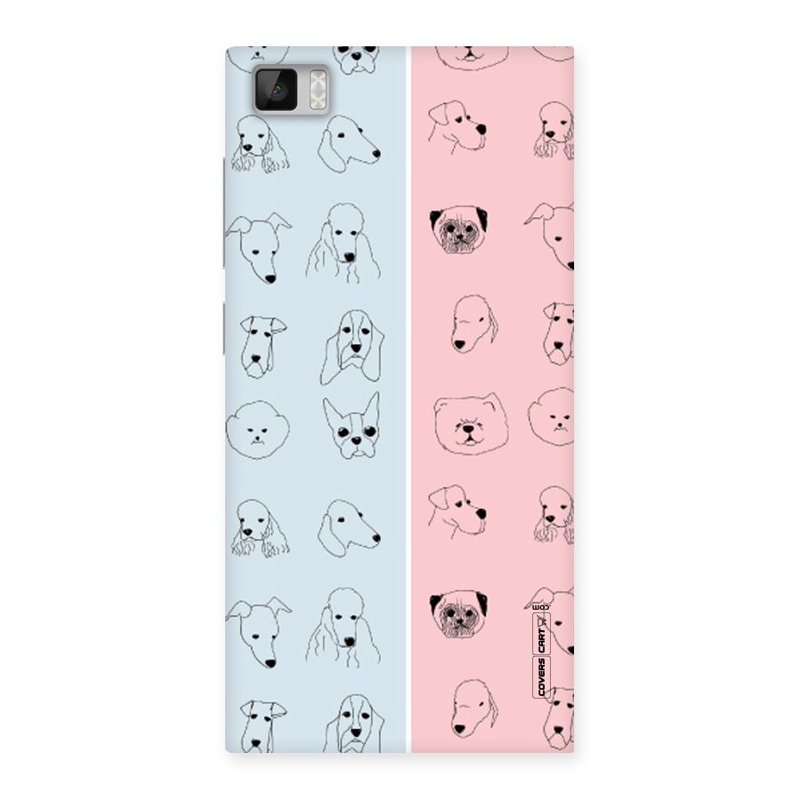 Dog Cat And Cow Back Case for Xiaomi Mi3