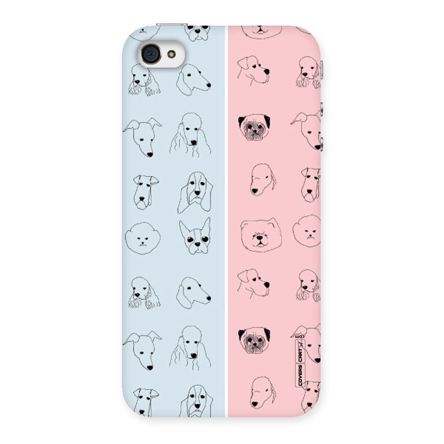 Dog Cat And Cow Back Case for iPhone 4 4s