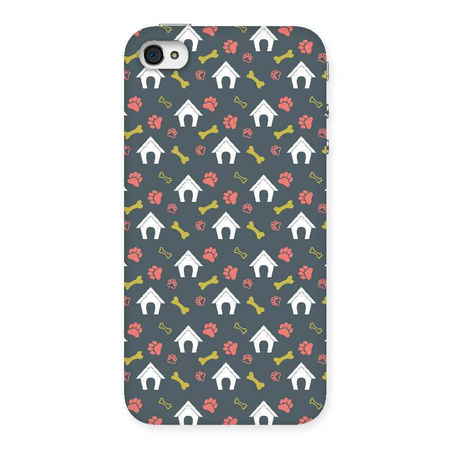 Dog Pattern Back Case for iPhone 4 4s