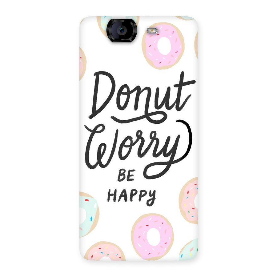 Donut Worry Be Happy Back Case for Canvas Knight A350